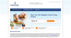 Desktop Screenshot of burialinsuranceplans.com