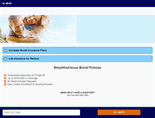Tablet Screenshot of burialinsuranceplans.com